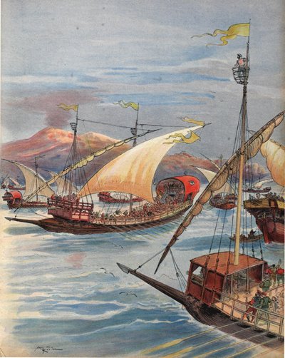 La flotte de Doria, Naples, illustration de 